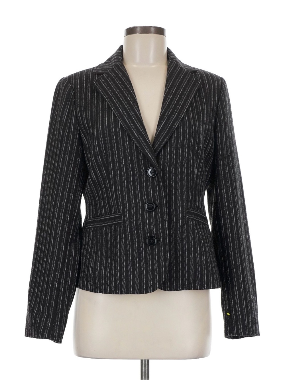 Women's Black Pinstripe Tailored Blazer